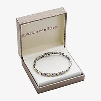 Sparkle Allure Womens Natural Diamond Accent Pure Silver Over Bronze 7.5 Inch Tennis Bracelet