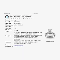 Signature By Modern Bride Womens 2 CT. T.W. Lab Grown White Diamond 10K or 14K Gold Side Stone Bridal Set