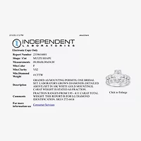 Signature By Modern Bride (G / Si1-Si2) Womens 4 CT. T.W. Lab Grown White Diamond 10K Gold Oval Side Stone Bridal Set