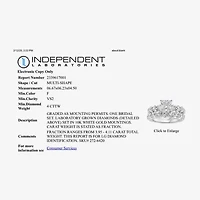 Signature By Modern Bride (G / Si1-Si2) Womens 4 CT. T.W. Lab Grown White Diamond 10K Gold Side Stone Bridal Set