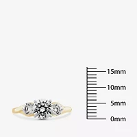 Love Lives Forever (G / Si1-Si2) Womens 2 CT. T.W. Lab Grown White Diamond 10K Gold Round 3-Stone Engagement Ring