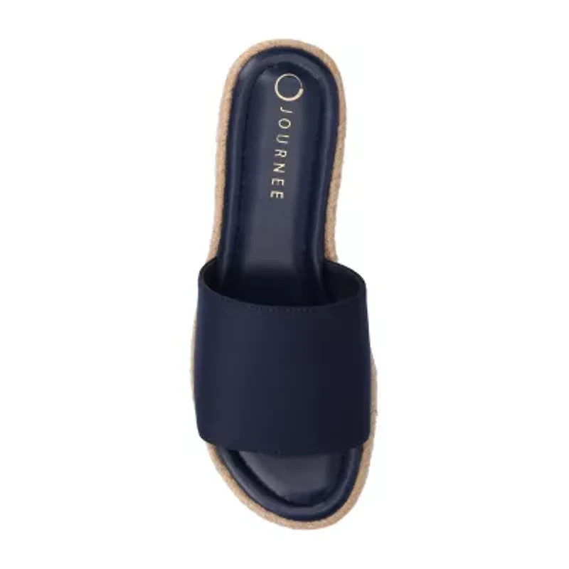 Journee Collection Womens Rosey Wedge Sandals