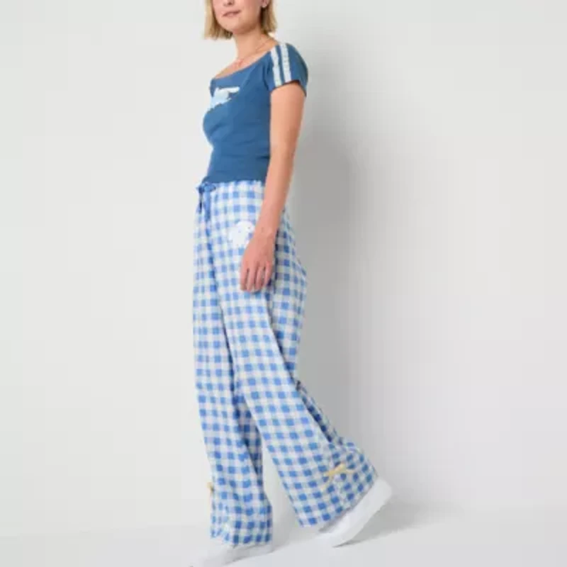 Cinnamaroll Ghinham Womens Juniors Straight Mid Rise Hello Kitty Pull-On Pant