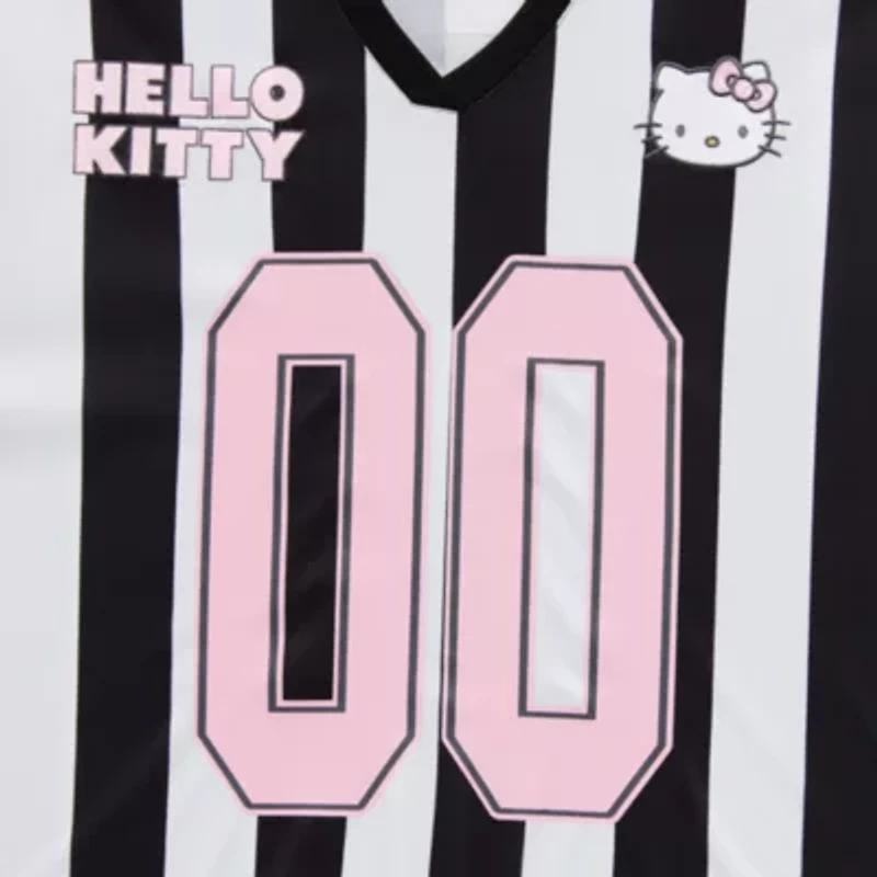 Soccer Jersey Womens V Neck Short Sleeve Hello Kitty Juniors Jersey
