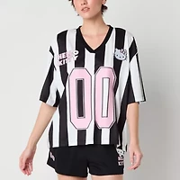 Soccer Jersey Womens V Neck Short Sleeve Hello Kitty Juniors Jersey