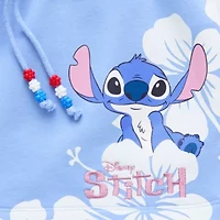 Lilo And Stitch The Movie Fleece Juniors Womens Mid Rise Pull-On Short