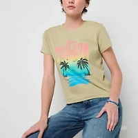 Tulum Mexico Semi Fit Tee Womens Crew Neck Short Sleeve Fitted Juniors Graphic T-Shirt