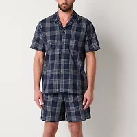 Stafford Mens Short Sleeve 2-pc. Pajama Sets