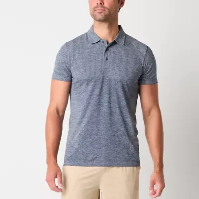 Xersion Seamless Mens Regular Fit Short Sleeve Polo Shirt