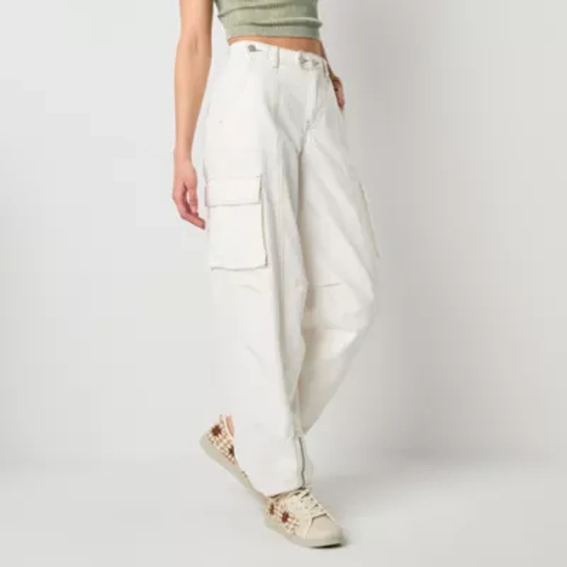 Forever 21 Cargo Womens Cinched Mid Rise Juniors Jogger Pant