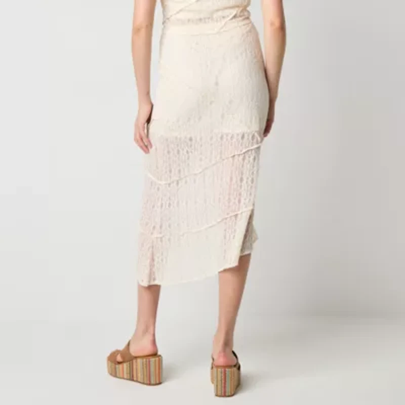 Arizona Womens Asymmetrical Skirt Juniors