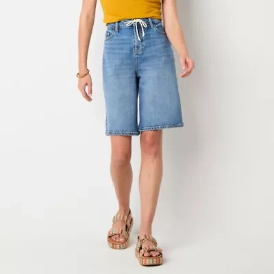 a.n.a Soft Drape Womens Low Rise Denim Short