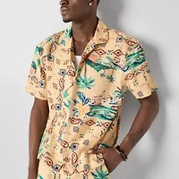 Arizona Mens Short Sleeve Button-Down Shirt