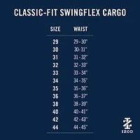 IZOD Swingflex Mens 9 1/2" Stretch Fabric Quick Dry Cargo Short
