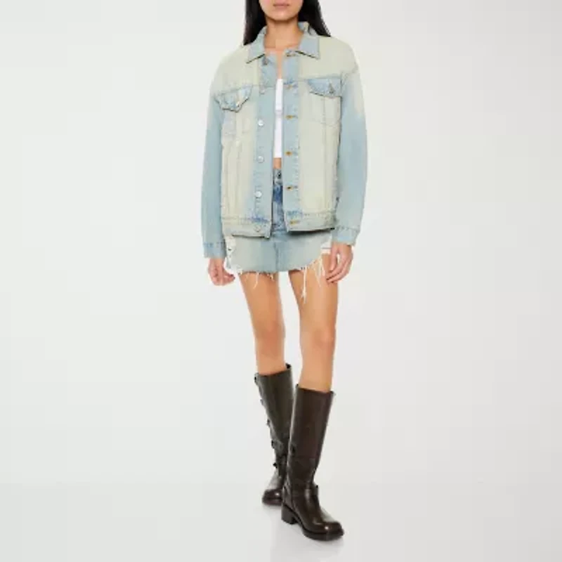 Forever 21 Womens Denim Lightweight Juniors Trucker Jacket