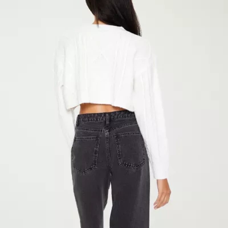 Forever 21 Juniors Womens Crew Neck Long Sleeve Pullover Sweater