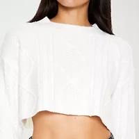 Forever 21 Juniors Womens Crew Neck Long Sleeve Pullover Sweater