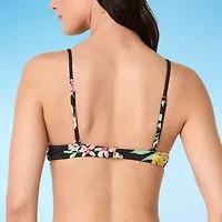 Forever 21 Womens Adjustable Straps Floral Juniors Bralette Bikini Swimsuit Top