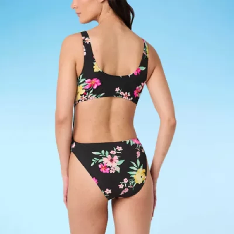 Forever 21 Womens Floral Juniors One Piece Swimsuit