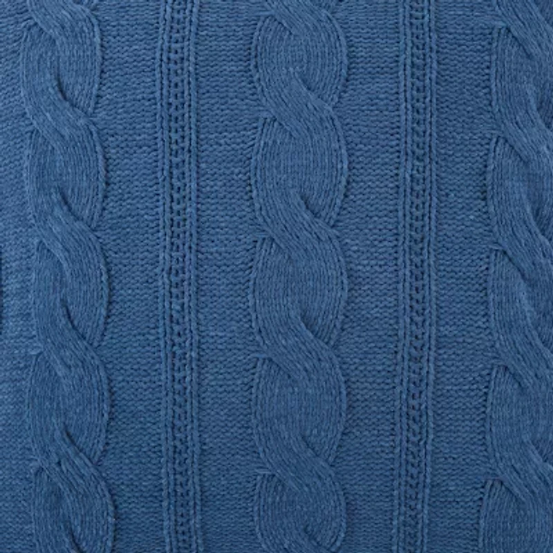 Linden Street Cable Knit Chenille Square Pillow