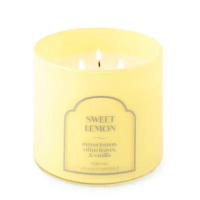 Distant Lands 14oz Sweet Lemon 3-Wick Scented Jar Candle