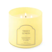 Distant Lands 14oz Sweet Lemon 3-Wick Scented Jar Candle