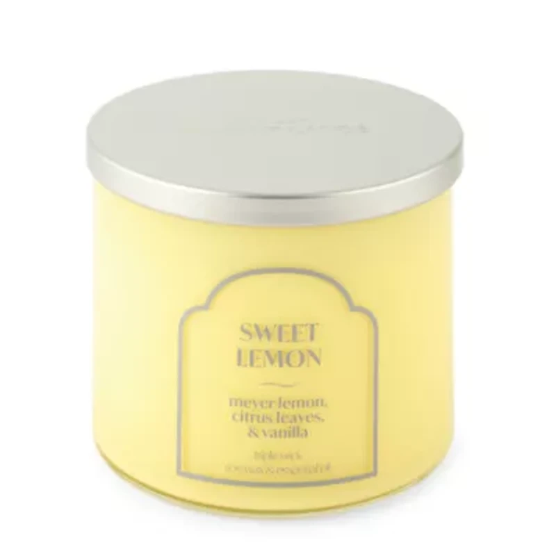 Distant Lands 14oz Sweet Lemon 3-Wick Scented Jar Candle