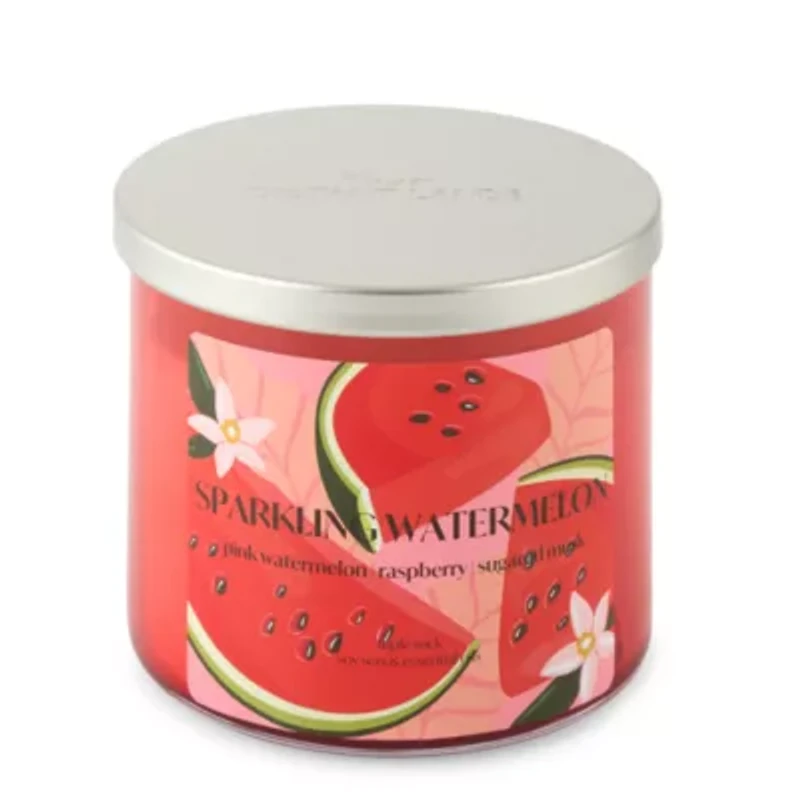 Distant Lands 14oz Sparkling Watermelon 3-Wick Scented Jar Candle