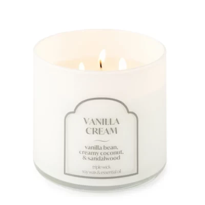 Distant Lands 14oz Vanilla Cream 3-Wick Scented Jar Candle