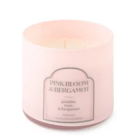 Distant Lands 14oz Pink Bloom & Bergamot 3-Wick Scented Jar Candle