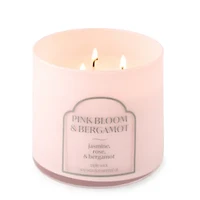 Distant Lands 14oz Pink Bloom & Bergamot 3-Wick Scented Jar Candle