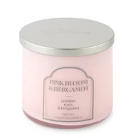 Distant Lands 14oz Pink Bloom & Bergamot 3-Wick Scented Jar Candle