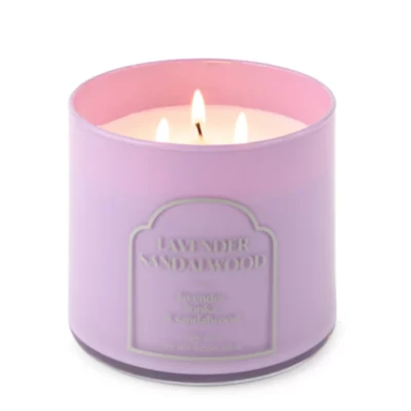 Distant Lands 14oz Lavender Sandalwood 3-Wick Scented Jar Candle