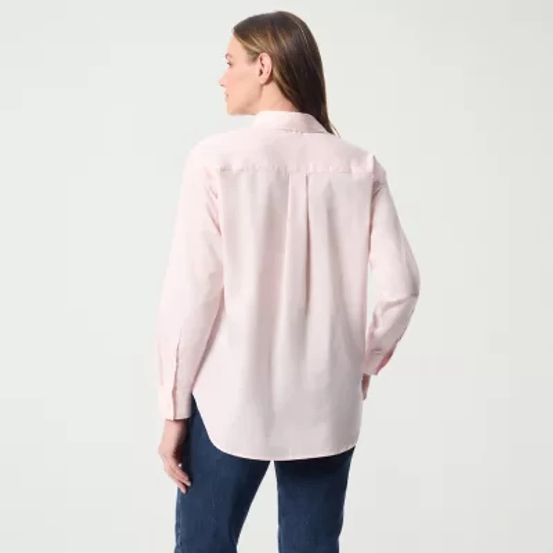 Gloria Vanderbilt Amanda Womens Long Sleeve Dress Shirt