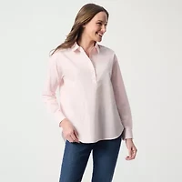 Gloria Vanderbilt Amanda Womens Long Sleeve Dress Shirt
