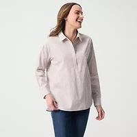 Gloria Vanderbilt Amanda Womens Long Sleeve Dress Shirt