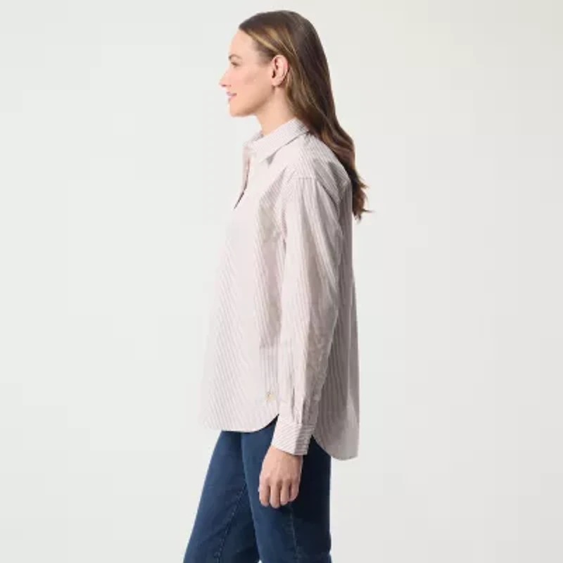 Gloria Vanderbilt Amanda Womens Long Sleeve Dress Shirt