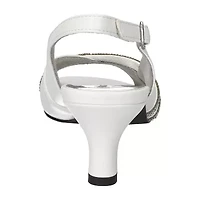 Easy Street Teton Womens Round Open Toe Stiletto Heel Pumps