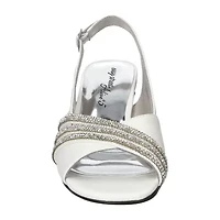 Easy Street Teton Womens Round Open Toe Stiletto Heel Pumps