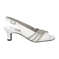 Easy Street Teton Womens Round Open Toe Stiletto Heel Pumps