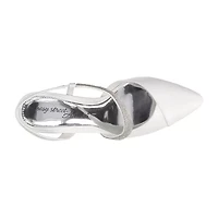 Easy Street Emerald Womens Round Stiletto Heel Pumps