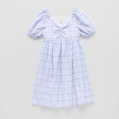 Thereabouts Little & Big Kid Girls Short Sleeve A-Line Dress