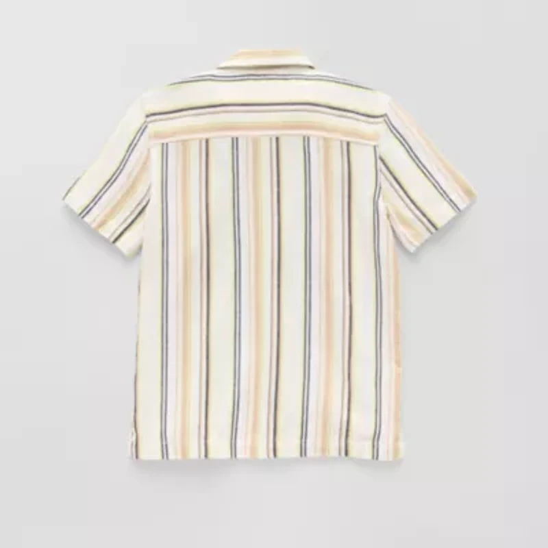Thereabouts Little & Big Kid Boys Short Sleeve Regular Fit Button-Down Shirt