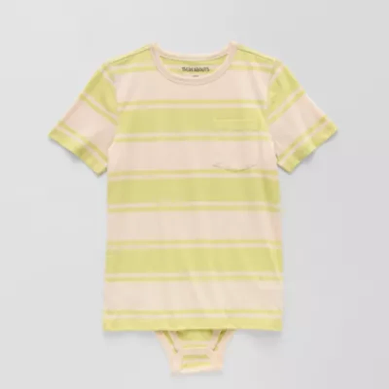Thereabouts Little & Big Kid Boys Bodysuit Closure Easy-on + Easy-off Adaptive Crew Neck Short Sleeve