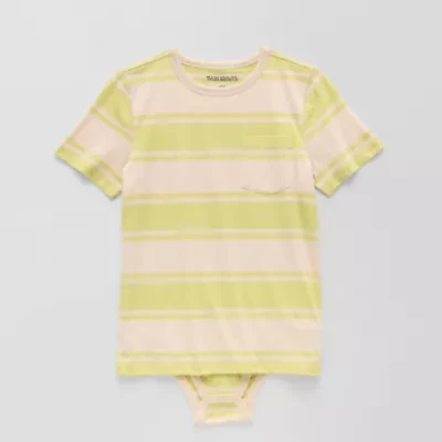 Thereabouts Little & Big Kid Boys Bodysuit Closure Easy-on + Easy-off Adaptive Crew Neck Short Sleeve