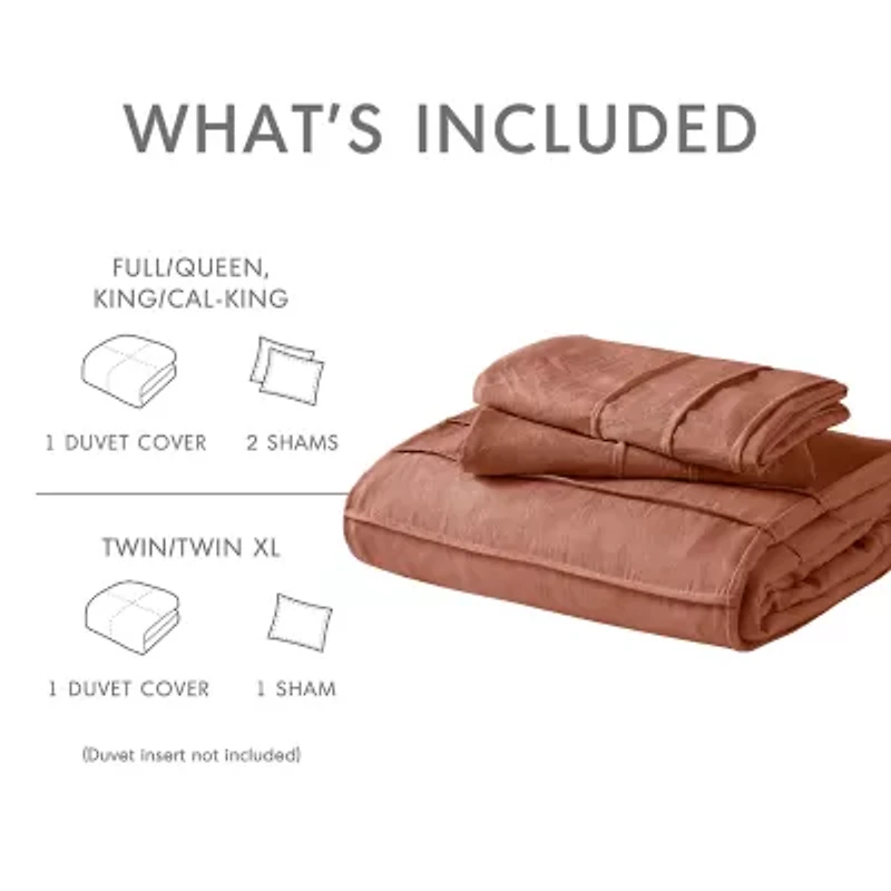 510 Design Porter Soft Wash Pleated Duvet Cover Set