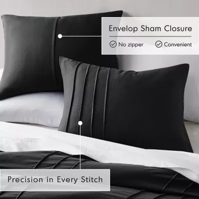 510 Design Porter Soft Wash Pleated Duvet Cover Set