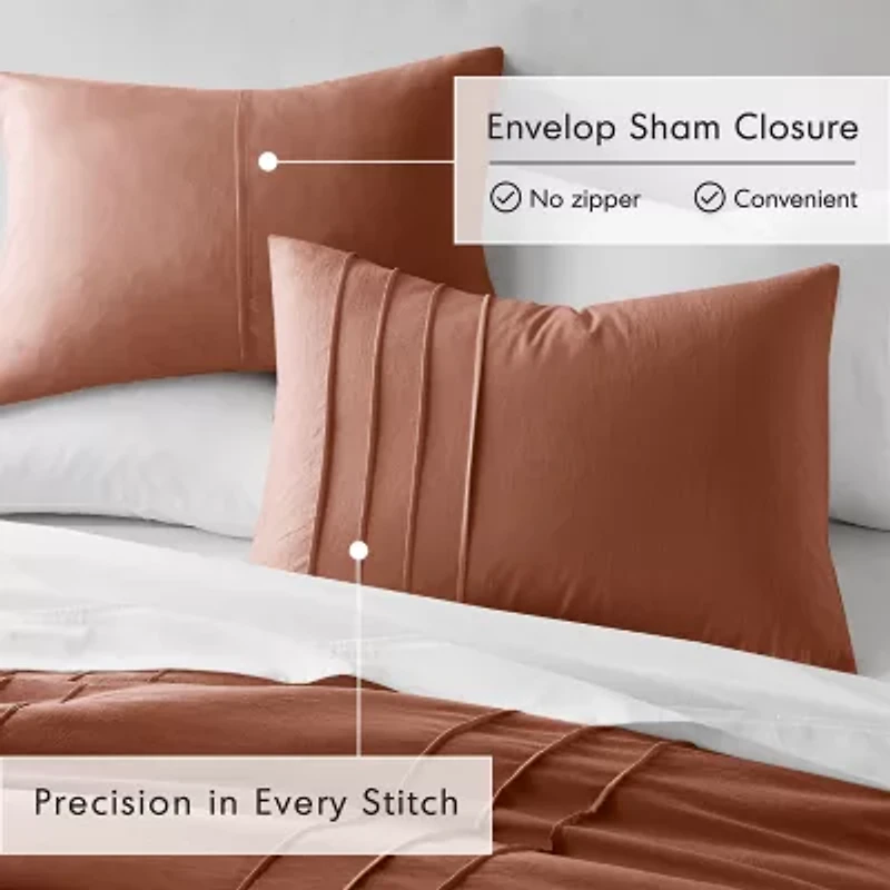 510 Design Porter Soft Wash Pleated Duvet Cover Set