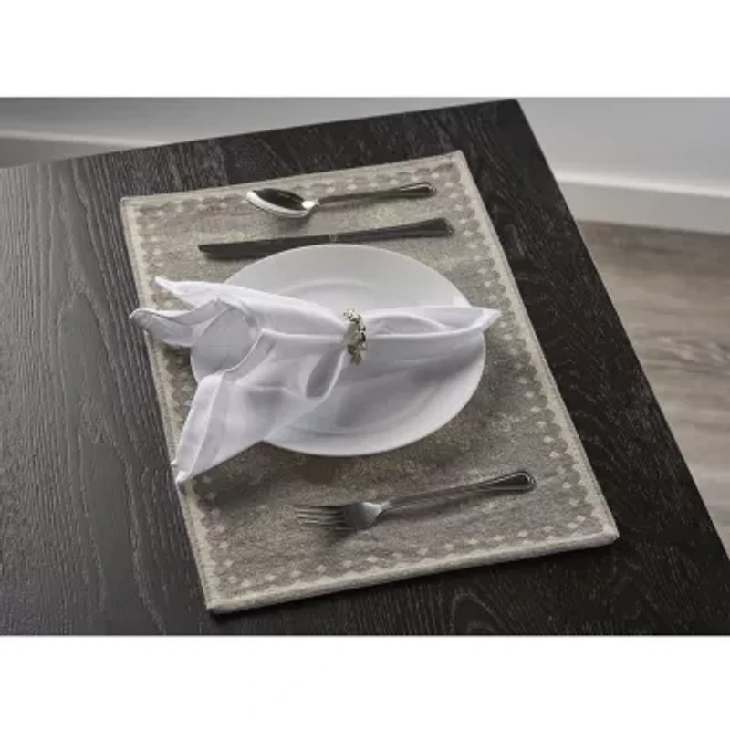 Lr Home Sarah Damask 4 Pack Placemat