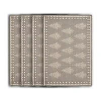LR Home Sarah Damask 4 Pack Placemat